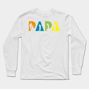 Retro Golfing Papa Long Sleeve T-Shirt